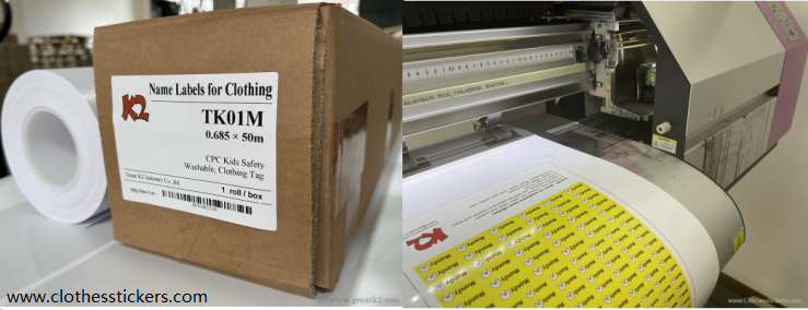 Wasbaar zelfklevende labels materiaal
